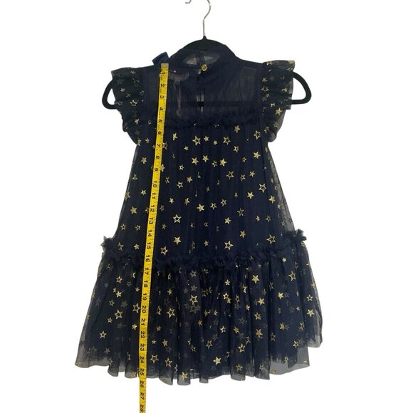 Angel's Face Girls' Navy Blue Golden Stars Tulle Tutu Dress Age 6-7y Midi - Picture 4 of 8